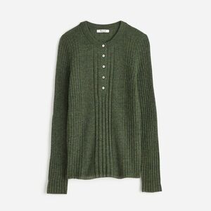 Alpaca-Blend Henley Sweater MAKE ME AN OFFER!!!